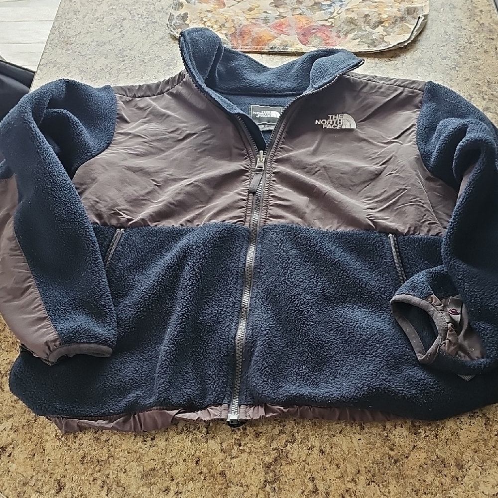 The North Face Kids' Blue and Brown Puffer Jacket